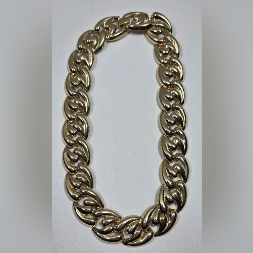 Vintage Gold Tone, Roped Choker Necklace